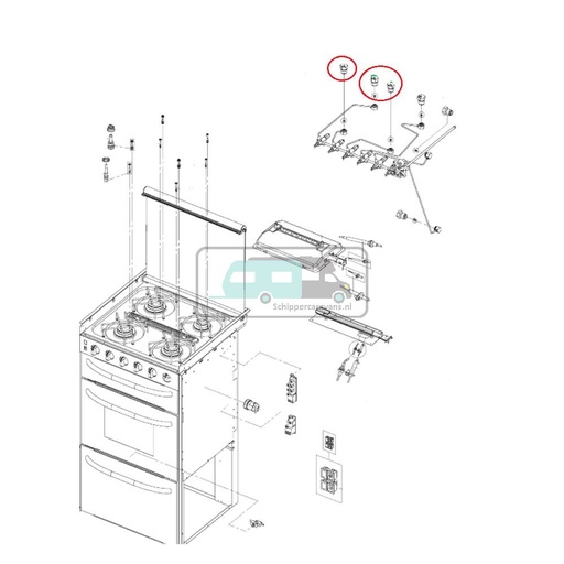 [OCS_1141124] Dometic kookplaat PI8000 Sproeier