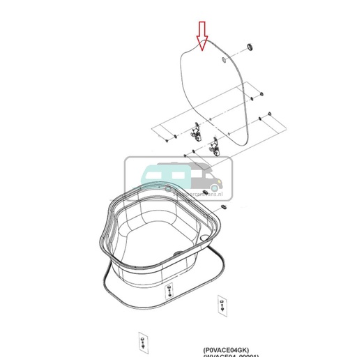[OCS_1141132] Dometic CE04 Glasdeksel