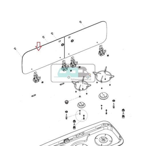 [OCS_A0025858] Dometic Glasdeksel Links MO9209