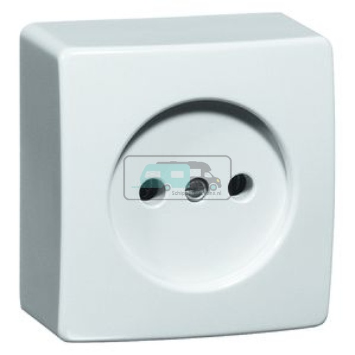 [OCS_1144001B] Contactdoos Enkel 230V Opbouw Wit zonder Randaarde