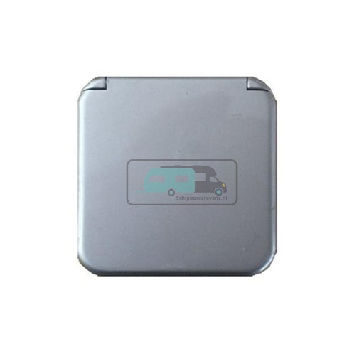 [OCS_A0033588L] Presto Contactdoos Cover met Klepje S-10.000 Oud Zilver