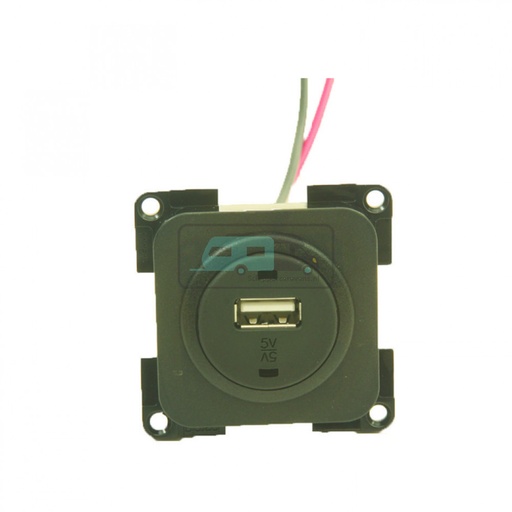 [OCS_1144054B] Presto Contactdoos 1x USB Lader 12V Inbouw S-10.000 Zwart