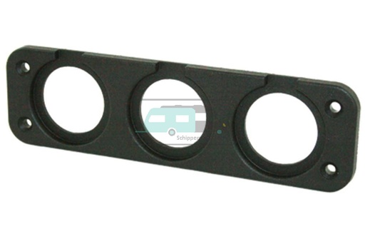 [OCS_1144219B] Power Line Afdekraam 3-Vaks Inbouw Zwart