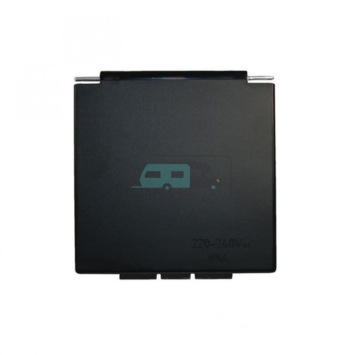 [OCS_1147027B] Deksel Inbouwstekkerdoos Vierkant Zwart