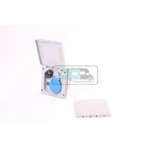 [OCS_1148004] Inbouwstekkerdoos 230V/12V/Ant/Sat Zilvergrijs