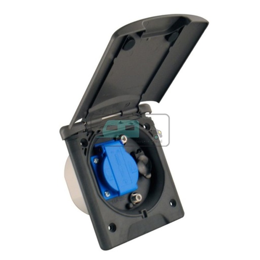 [OCS_A0033558L] Inbouwstekkerdoos Design 2014 230V/12V/Sat Antraciet