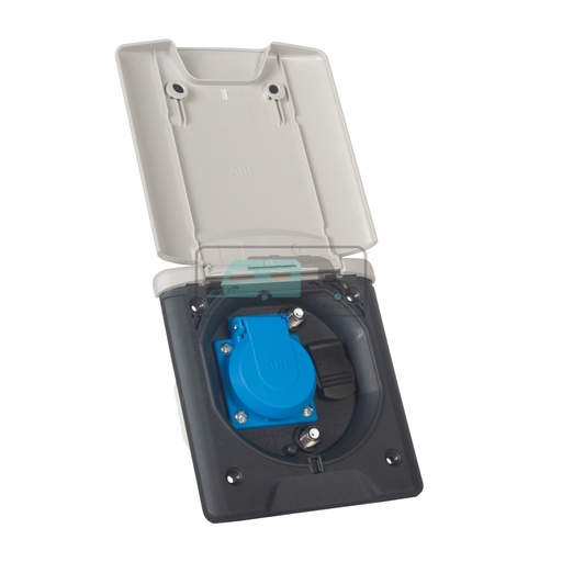 [OCS_1148050B] Inbouwstekkerdoos Design 2014 230V/12V/Sat Lichtgrijs