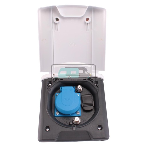 [OCS_A0033555L] Inbouwstekkerdoos Design 2014 230V/12V/Sat Wit 210