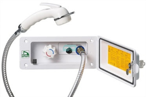 [OCS_A0013367] Reich Buitendouche Aansluiting incl. Slot Wit