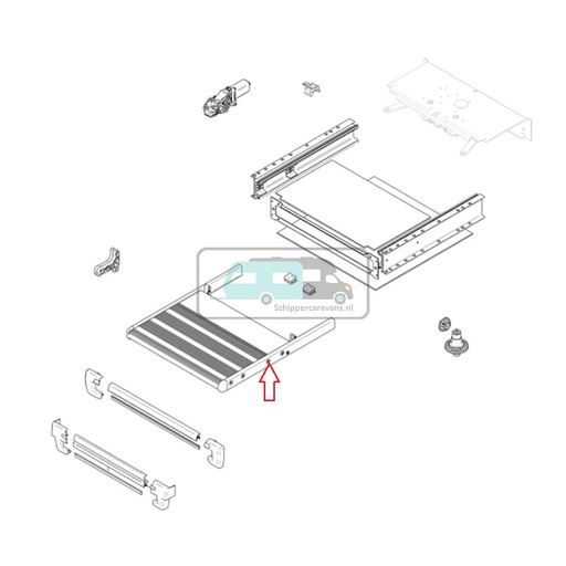 [OCS_1504170] Thule Slide-Out 550 Footboard Compleet 2012
