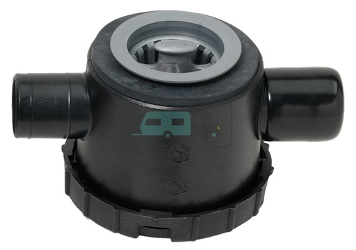 [OCS_1608032B] Reich afvoerplug zwart 39 mm met 2 aansl.