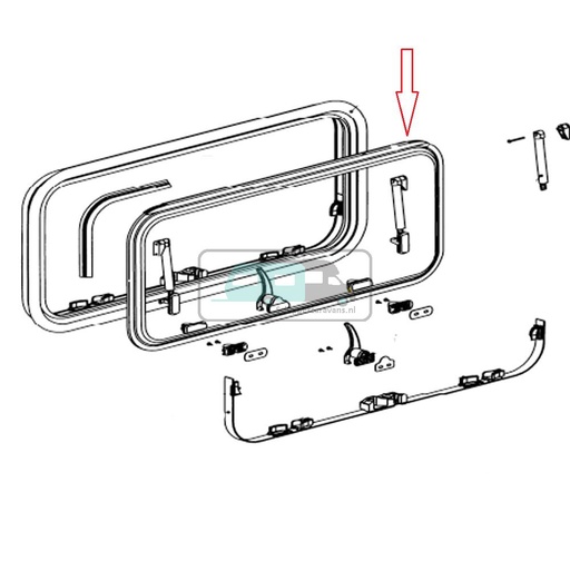 [OCS_1802108] Dometic SZ7 Raam Centrale Vergrendeling 40x65cm