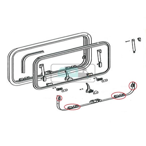 [OCS_1802625] Dometic S7 Vergrendelingblok Raamuitzetter