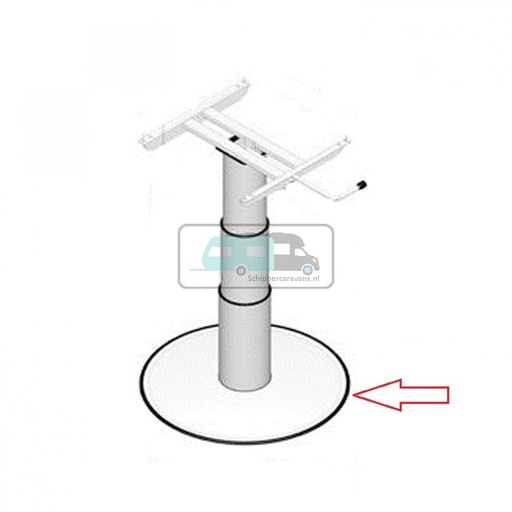 [OCS_2007067] Ilse Tafelpoot Rubber 1.5mtr