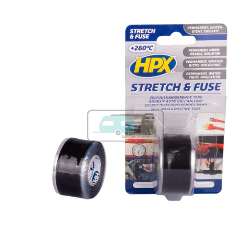 [OCS_2010041] HPX Stretch & Fuse Zelfvulkaniserende Tape 3mtr Zwart