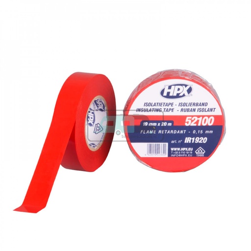 [OCS_2010059] HPX PVC Isolatietape VDE 20mtrx19mm Rood