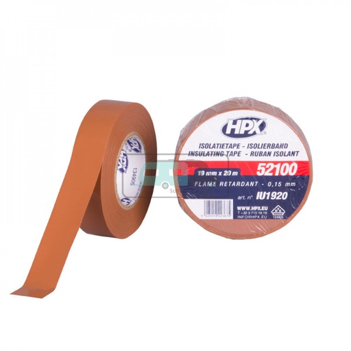 [OCS_2010060] HPX PVC Isolatietape VDE 20mtrx19mm Bruin