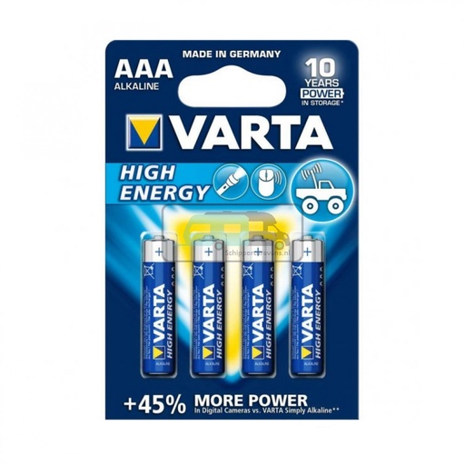 [OCS_2035604] Varta High Energy Alkaline Batterij AAA L03 4st.