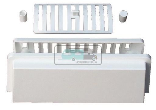 [OCS_2202005B] Ventilatierooster Wit inbouw 20x7.5cm 3-delig