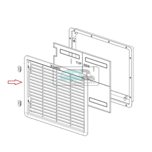 [OCS_2204097] Dometic Luchtafvoerrooster LS230 Wit/Grijs