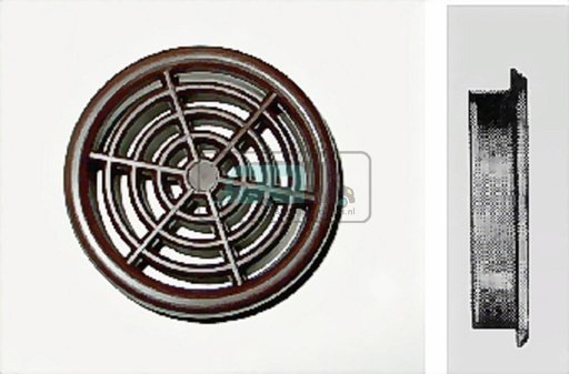 [OCS_2205016B] Rozet bruin 43-48mm rond opbouw à 2 st.