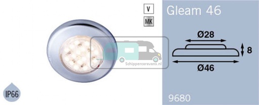 [OCS_2208127] Frilight Opbouwspot Glean 46 LED Wit