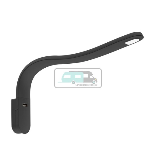 [OCS_2208224] LED Lamp met Zwanenhals S Flexibel 12V Zwart