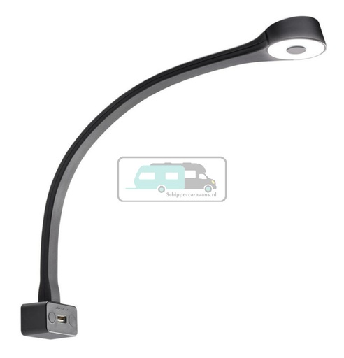 [OCS_2208226B] LED Lamp met Zwanenhals F Flexibel 12V Zwart