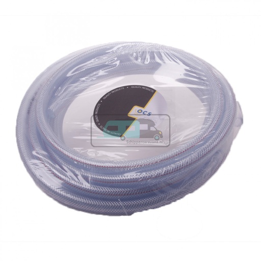 [OCS_2313040B] Waterslang Warm Transparant Gewapend 10x16mm 2mtr
