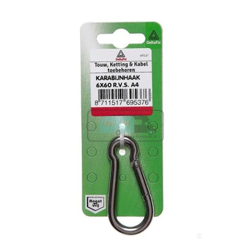 [OCS_2501716] Deltafix Karabijnhaak RVS A4 60mm 1st