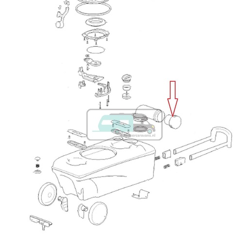 [OCS_2581016] Thetford C500 Dosage dop Turquoise green