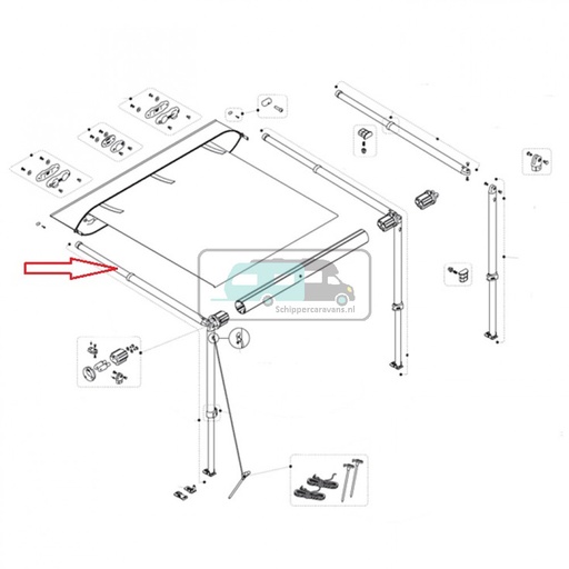 [OCS_2607238] Fiamma Staander en Rafter CaravanStore XL 360-550R