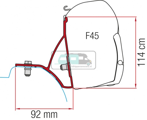 [OCS_2607588] Fiamma Trafic/Vivaro/Talento/NV300 Kit H1-L1/L2 >2014 F45