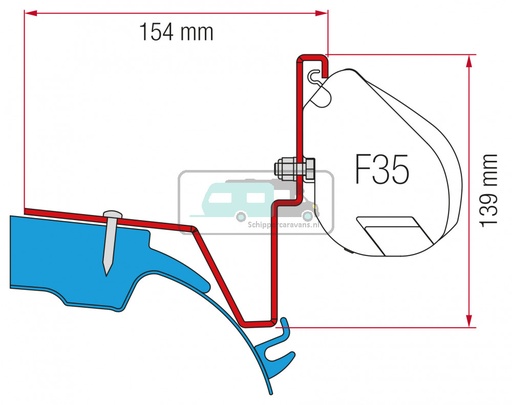 [OCS_2607599] Fiamma Mercedes Vito Jules Verne Kit H1-L2 >2014 F35