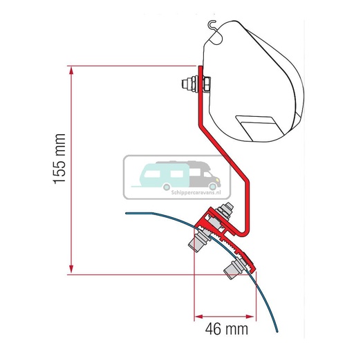 [OCS_2607612] Fiamma VW Caddy Maxi Lift Roof Kit H1-L1 >2016 F35