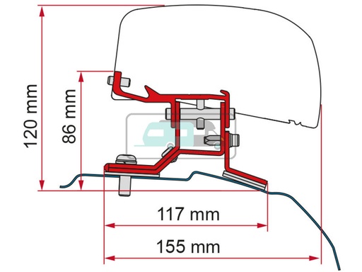 [OCS_2607617] Fiamma Ford Custom Kit H1-L1 >2012 F40Van