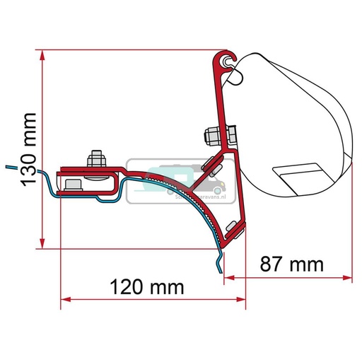[OCS_2607772] Fiamma VW T5/T6 Multivan Transporter Kit H1-L1 >2003 F35