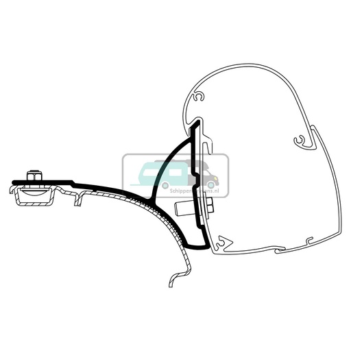 [OCS_2610109] Thule VW T5/T6 Minivan Fixed Roof Rail Adapter 5102