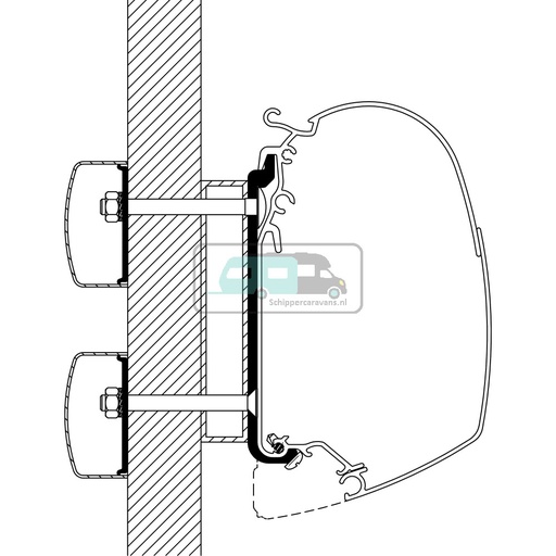 [OCS_2610126] Thule Dethleffs Globebus Adapter 8000 400-600