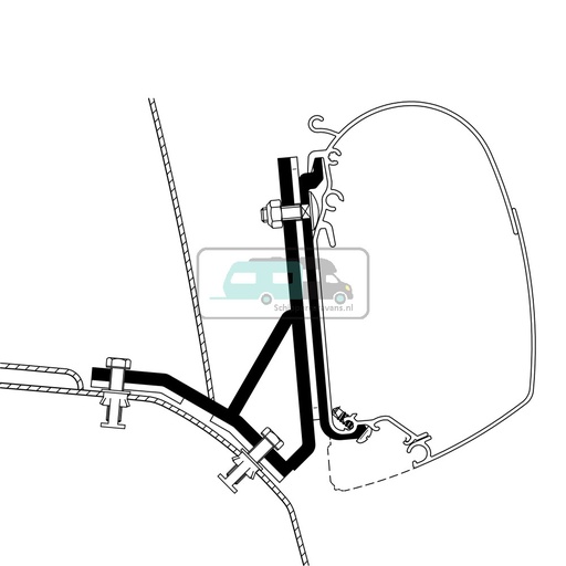 [OCS_2610159] Thule Ducato/Iveco H2 Lift Roof Adapter