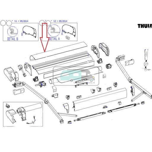 [OCS_2612232] Thule Cover Housing 9200 4.00 Wit >05/2014