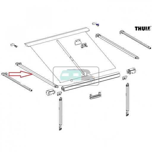 [OCS_2612249] Thule Rafter Arm Assy LH 1200 3.50/5.50