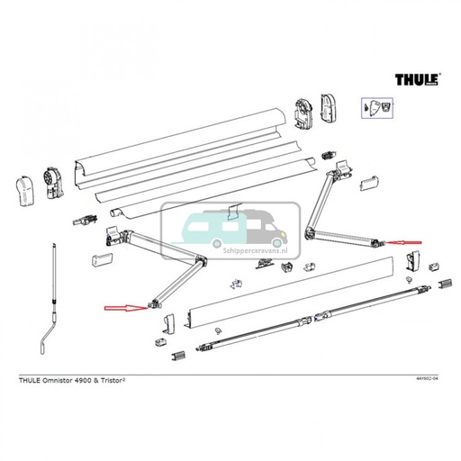 [OCS_2612288] Thule Connection Lead Rail LH+RH 4900/6200
