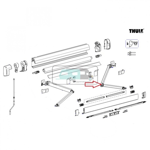 [OCS_2612294] Thule Knikarm Compleet RH 5200 >3.00
