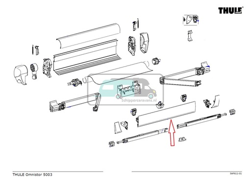 [OCS_2612303] Thule Lead Rail 4200/4900 4.00 Wit