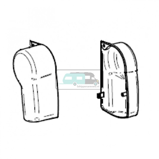 [OCS_2612328] Thule Eindkap Mainhousing LH+RH 4900 Wit