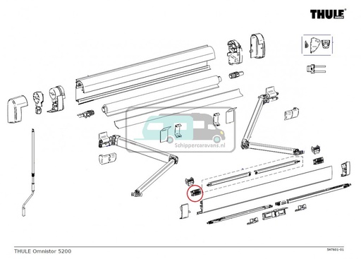 [OCS_2612354] Thule Connection Support Arm LH 5200