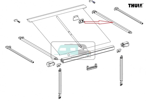 [OCS_2612371] Thule Rafter Arm Assy RH 1200 2.30