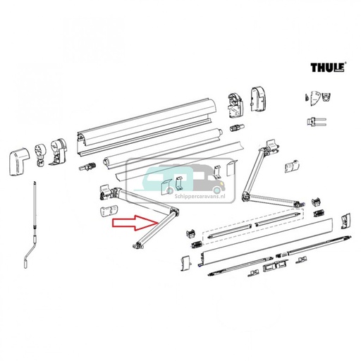 [OCS_2612379] Thule Knikarm Compleet LH 5200 1.90