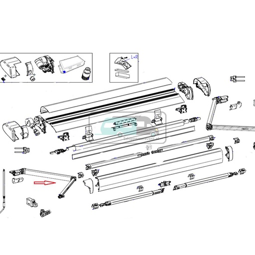 [OCS_2612448] Thule LH Spring Arm 6300 2.60mtr